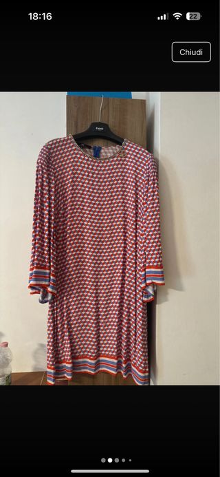 Vestito Elisabetta Franchi fantasia geometrica