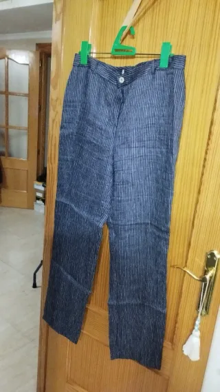 Pantalones de vestir rayas diplomáticas mujer