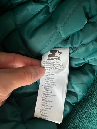 Chaqueta Bomber Starter mangas de cuero