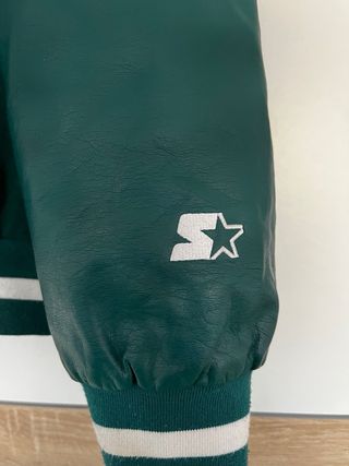 Chaqueta Bomber Starter mangas de cuero