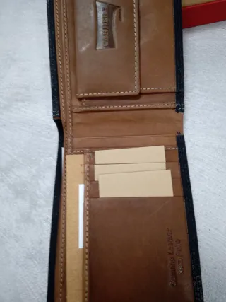 Portafoglio Uomo Carrera Jeans Nero Pelle