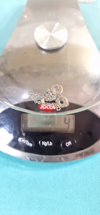 Charm doble Plata con cadena de seguridad