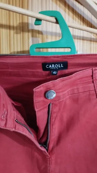 Pantalones CAROLL mujer talla 40 rojos