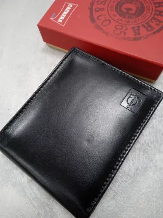 Portafoglio Carrera Jeans Uomo Pelle Nero