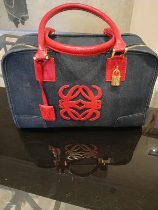Bolso Loewe Amazone Azul y Rojo