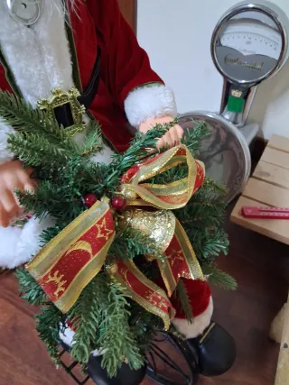 Babbo Natale su bici decorazione natalizia