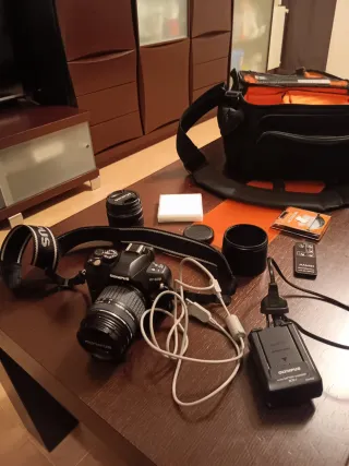 Cámara Olympus E-420 Digital Negra