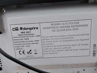 Microondas Orbegozo Grill Blanco