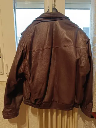 Cazadora Piel Marrón Talla M/L