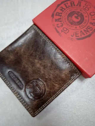 Portafoglio Uomo Carrera Jeans Pelle Marrone