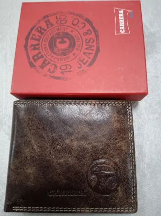 Portafoglio Uomo Carrera Jeans Pelle Marrone