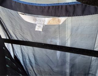 Vestido largo Síntesis negro y verde