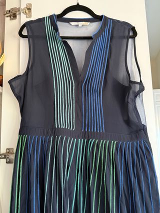 Vestido largo Síntesis negro y verde