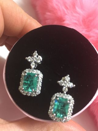 Pendientes para fiesta color turquesa