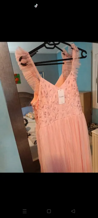 Vestido fiesta mujer rosa talla M