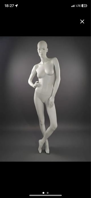 Maniquí Femenino Gris/Blanco
