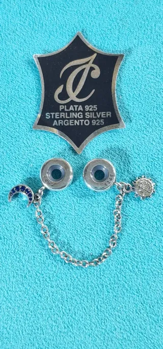 Charm Doble Plata 925 Noche y Día