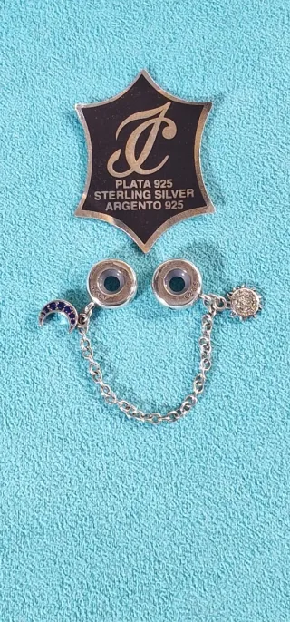 Charm Doble Plata 925 Noche y Día