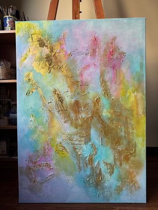 Cuadro abstracto grande moderno salón/dormitorio