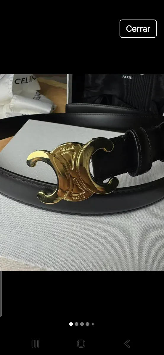 Cintura Celine Nero e Oro