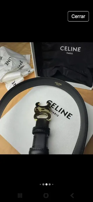 Cintura Celine Nero e Oro