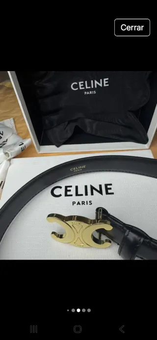 Cintura Celine Nero e Oro