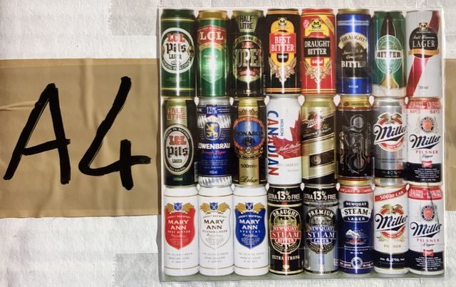 Lattine di birra vuote da collezione serie A