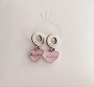 Charms Colgantes Dobles Corazones Mamá Hija