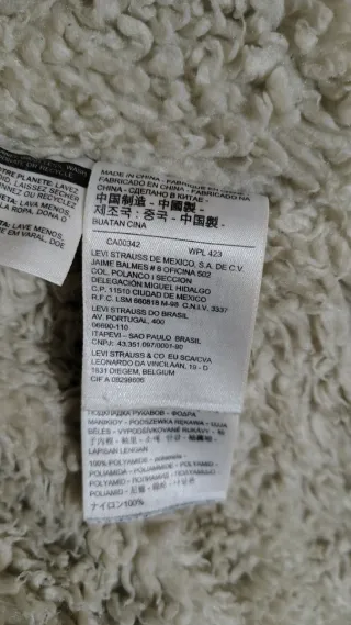 Chaqueta vaquera Levis borrego talla L