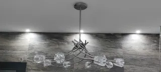 Lámpara de techo moderna cristal y metal