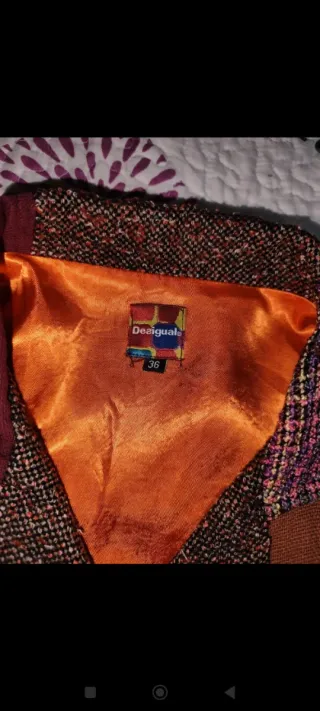 Abrigo Desigual Patchwork Talla 36