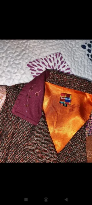 Abrigo Desigual Patchwork Talla 36
