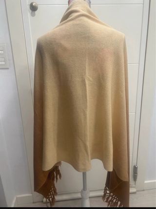 Chales granate, marrón y beige