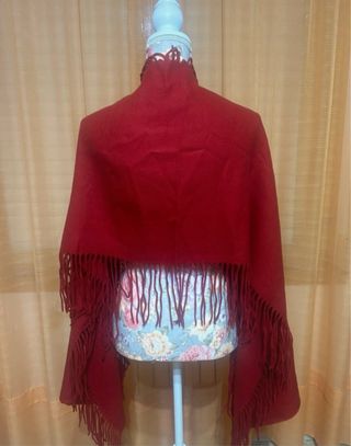 Chales granate, marrón y beige