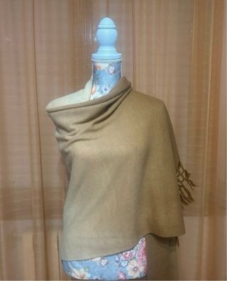 Chales granate, marrón y beige