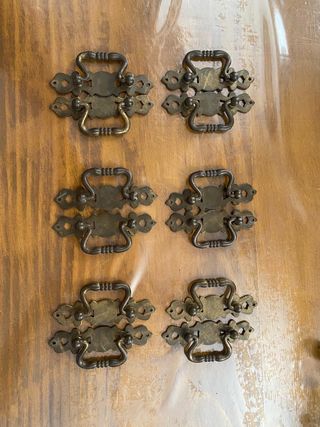 Tiradores vintage latón