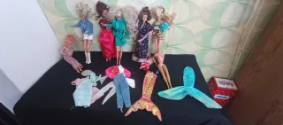 Lote 7 Barbies Años 90 + 3 Bebés 55 cada Barbie