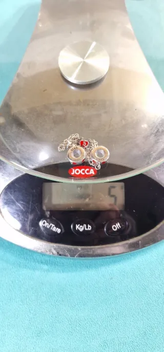 Charm Doble Plata 925 "Puzzle Corazón" con cadena.