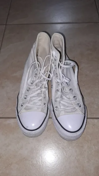 Converse donna tela bianche 37.5