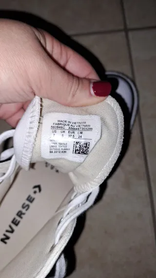 Converse donna tela bianche 37.5