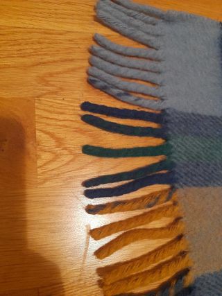 Manta Mora Lana Gris y Mostaza