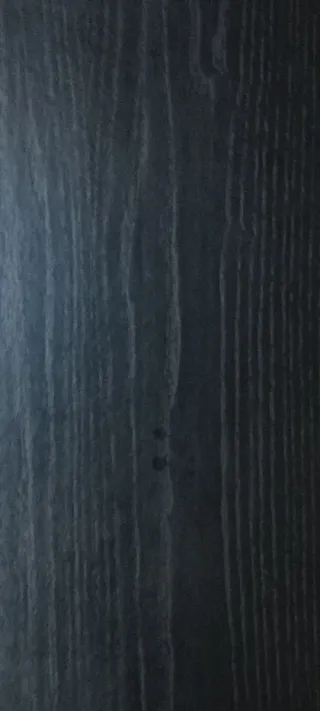 Mueble salón madera y baldas cristal