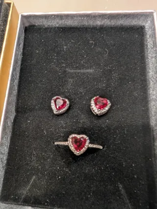 Conjunto de bisutería corazón