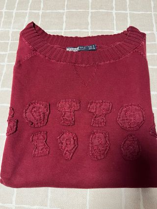 Zara Suéter Rojo con Logo