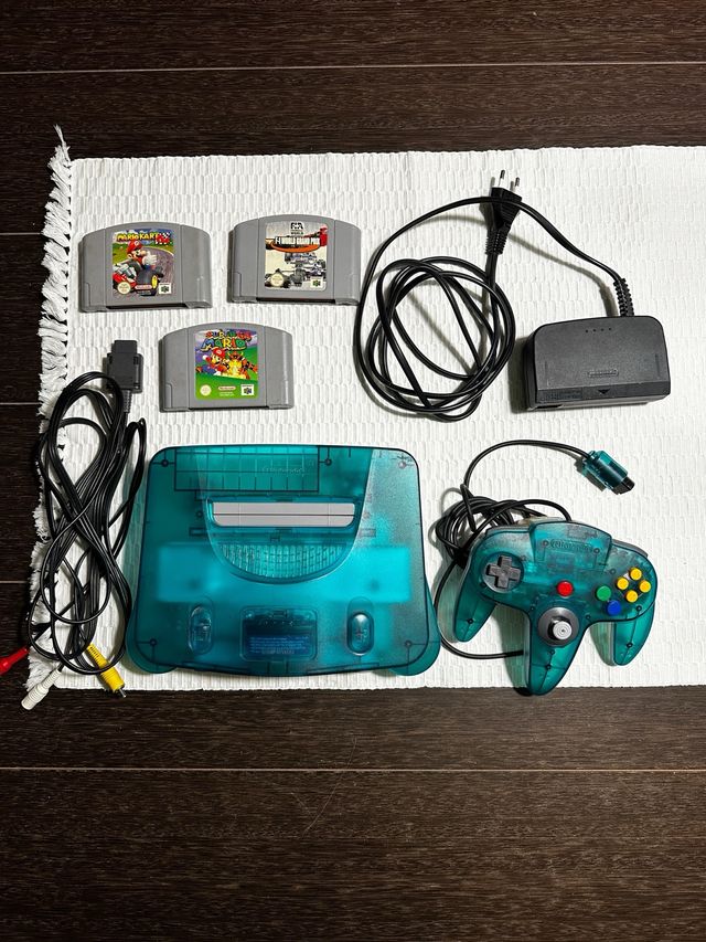 Nintendo 64 Azul Transparente + Juegos