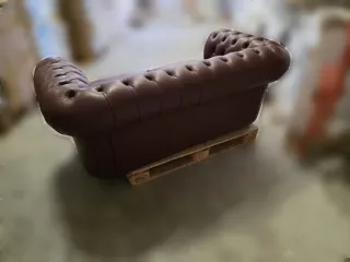 Divano 2 posti pelle bordeaux Calia