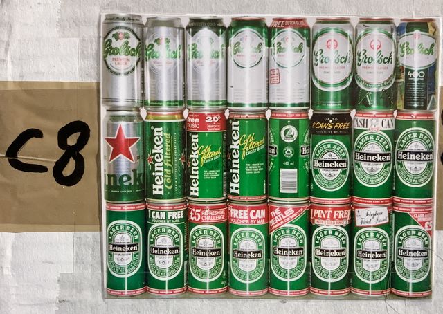 Lattine di birra da collezione vuote