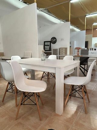 Mesa comedor madera blanca MODERNA nueva