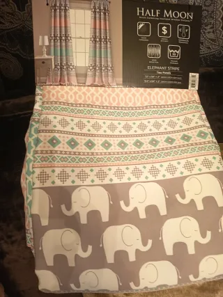 Cortinas  infantiles Half Moon Elephant Stripe