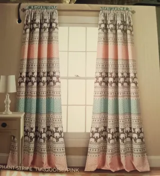 Cortinas  infantiles Half Moon Elephant Stripe